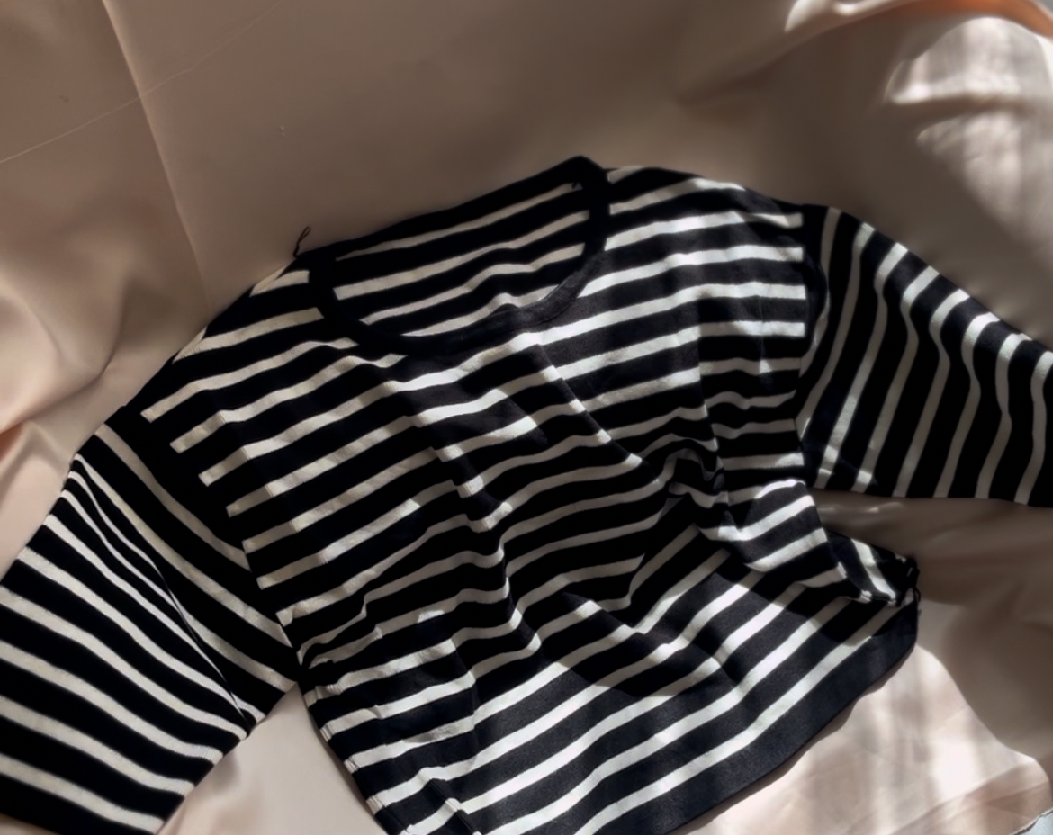 بلوز بافت موهر  راه راه وارداتی